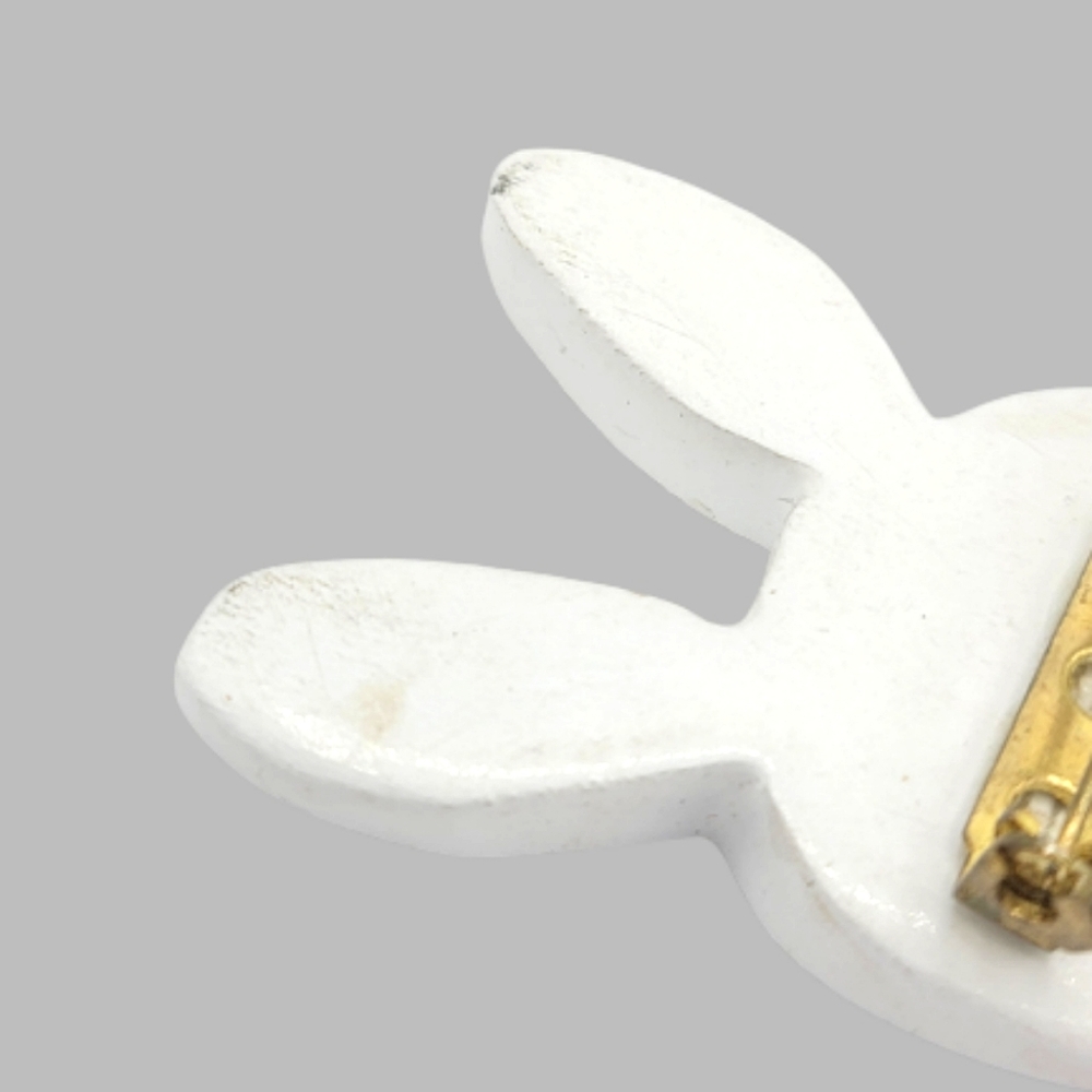 Easter Bunny Brooch with Egg & Carrot Fringe - Papel Giftware Springtime Station - Picture 10 of 12
